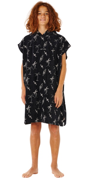2026 Rip Curl Junior Toalla Con Capucha Mixta Poncho 008BTO - Black
